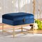 Baxton Studio Aliana Glam and Luxe Navy Blue Velvet Fabric and Gold Finished Metal Small Storage Ottoman 182-11565-Zoro - alternate 10